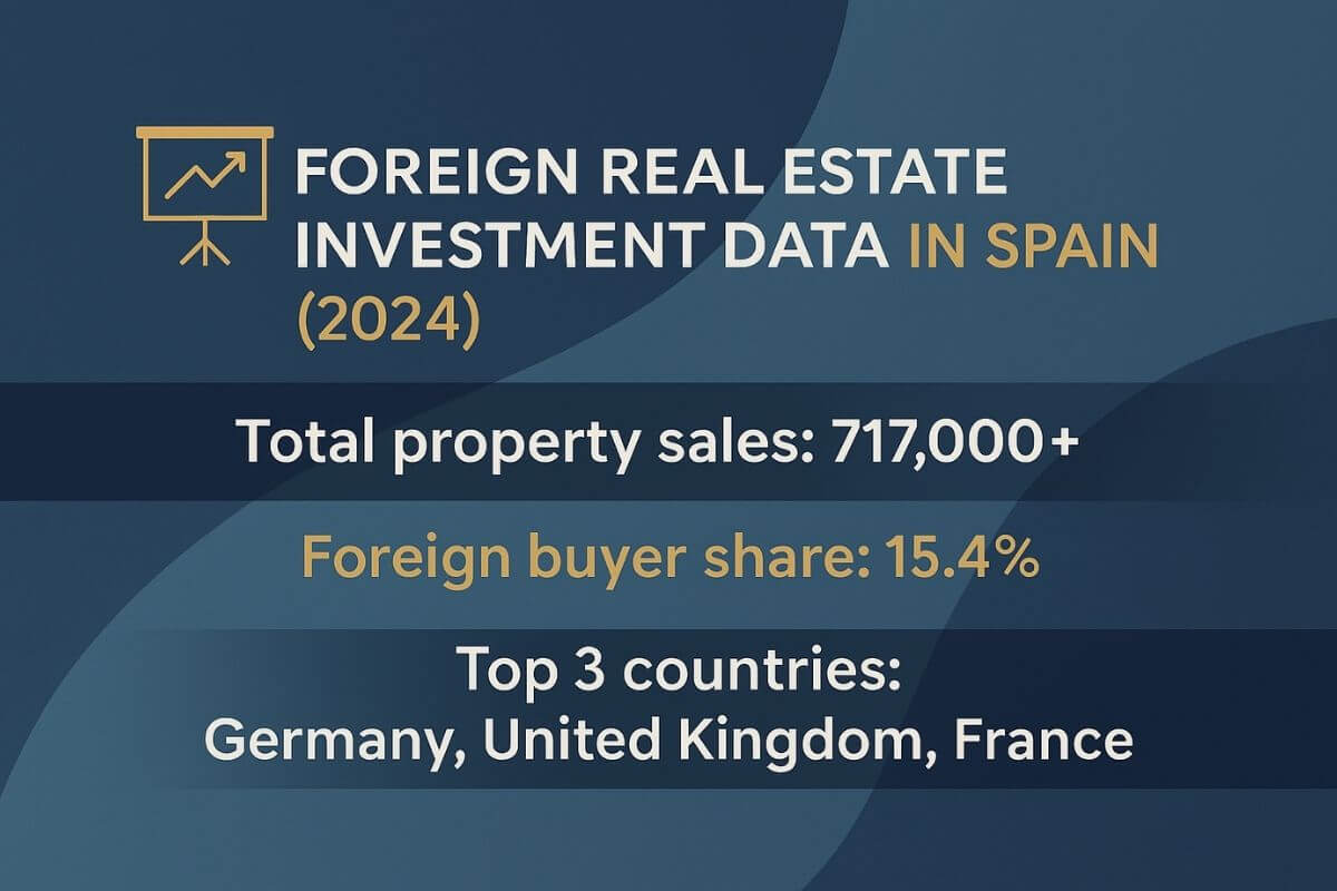 Chart showing top countries investing in Spanish real estate in 2024.