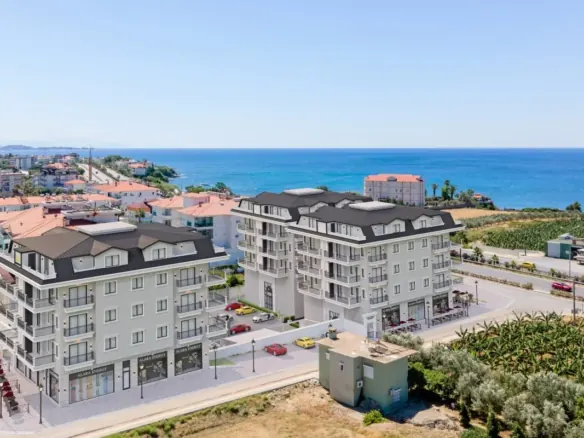 Chic Seaview Flats in a Complex in Alanya-1