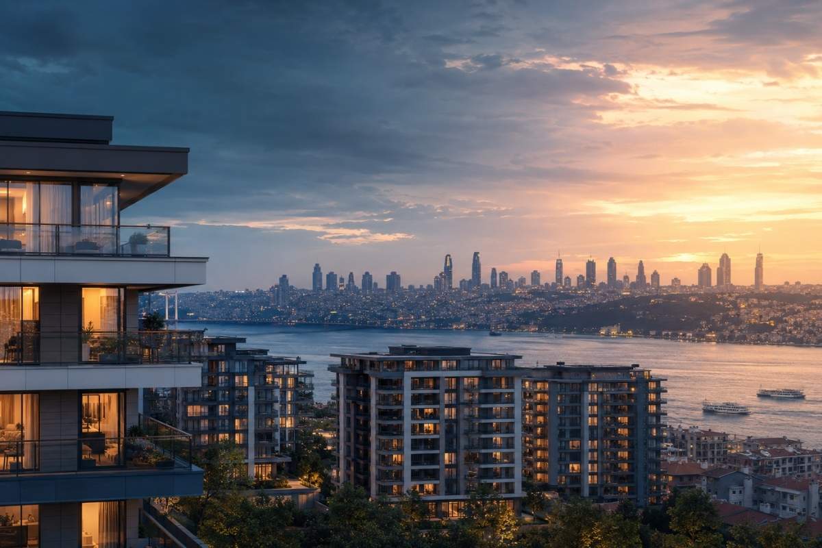 Modern residential buildings in Türkiye representing house price trends and real estate market analysis in 2026