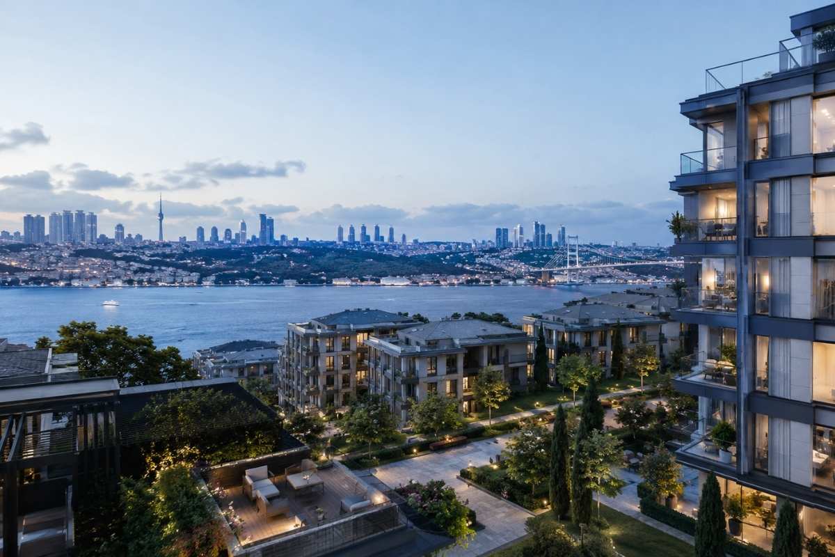 Modern residential real estate landscape in Turkey for foreign investors and Turkish expats.