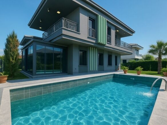 Furnished Didim Villa with Private Pool Near Altinkum Beach-1